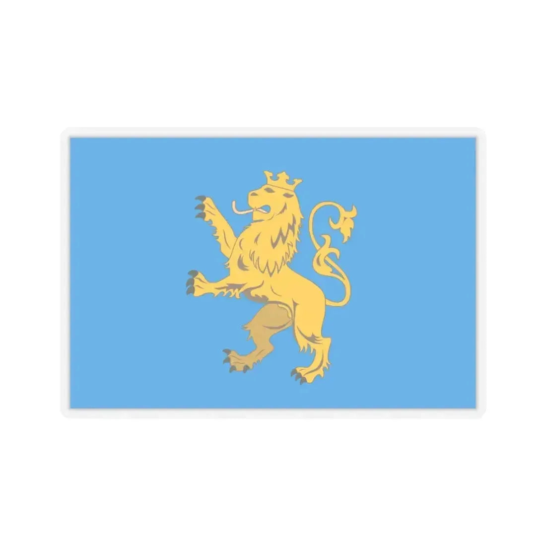 Flag of Lviv Oblast Ukraine - STICKER Vinyl Kiss-Cut Decal 6 Inch Transparent - The Sticker Space