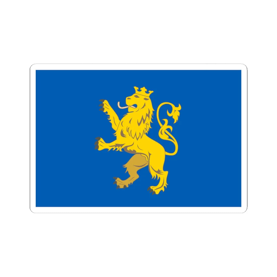 Flag of Lviv Oblast (Ukraine) STICKER Vinyl Kiss-Cut Decal 6 Inch White - The Sticker Space