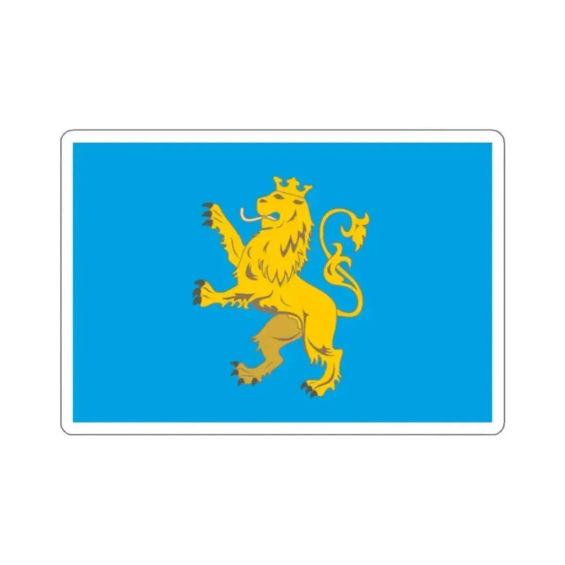 Flag of Lviv Oblast Ukraine - STICKER Vinyl Kiss-Cut Decal - The Sticker Space