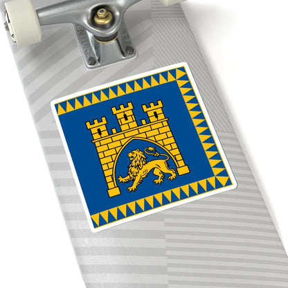 Flag of Lviv (Ukraine) STICKER Vinyl Kiss-Cut Decal - The Sticker Space