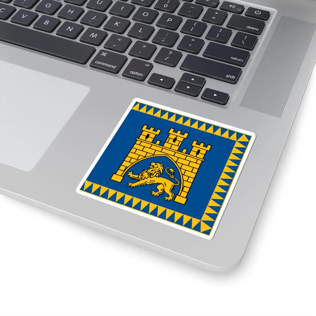 Flag of Lviv (Ukraine) STICKER Vinyl Kiss-Cut Decal - The Sticker Space