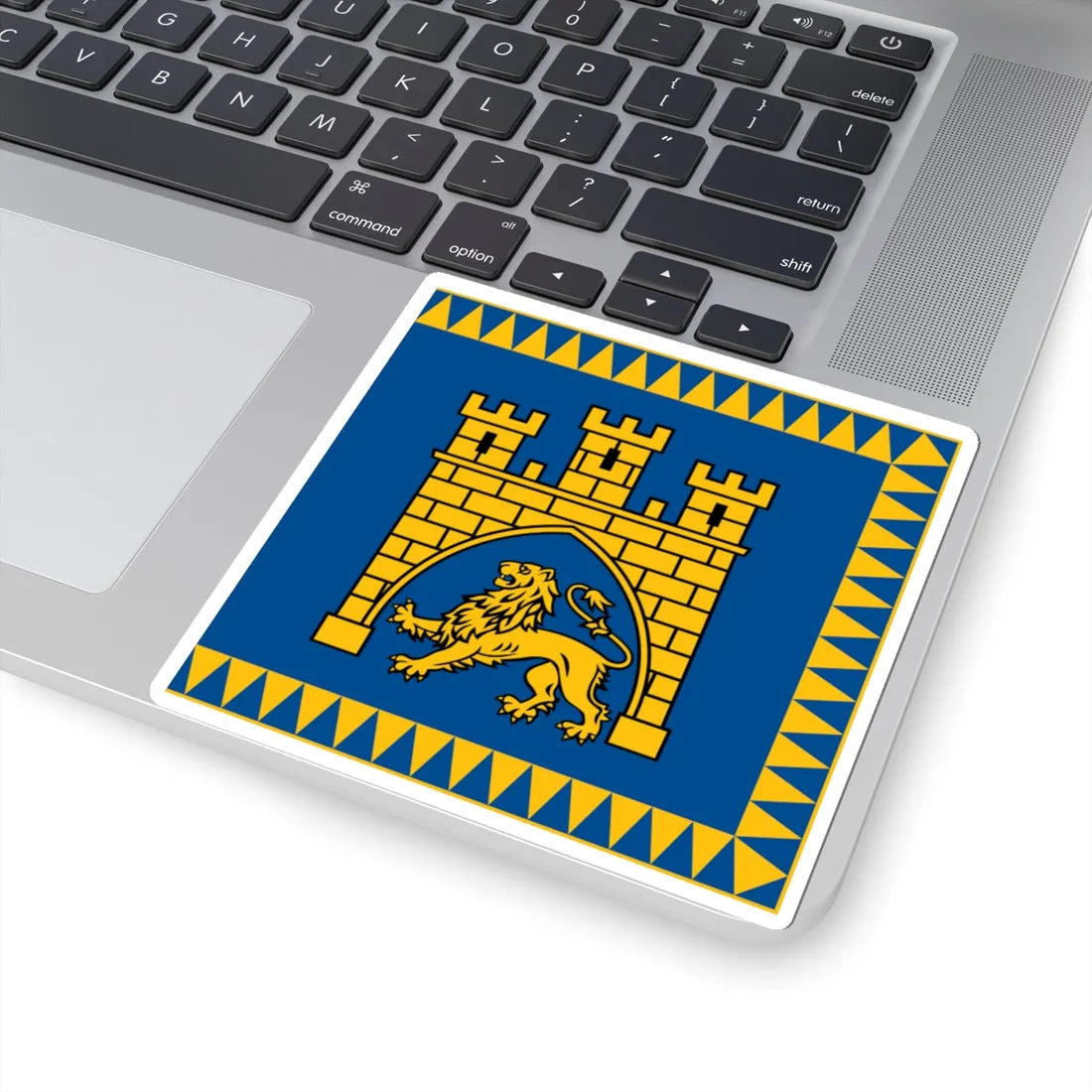 Flag of Lviv (Ukraine) STICKER Vinyl Kiss-Cut Decal - The Sticker Space