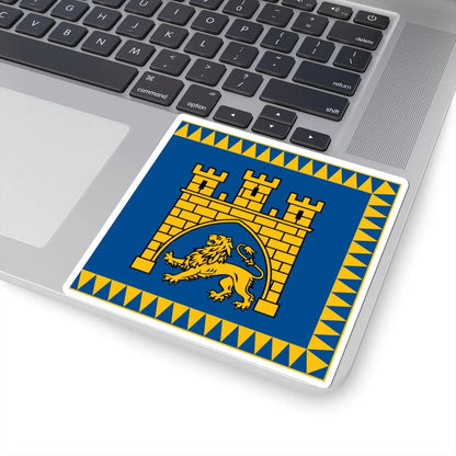 Flag of Lviv (Ukraine) STICKER Vinyl Kiss-Cut Decal - The Sticker Space