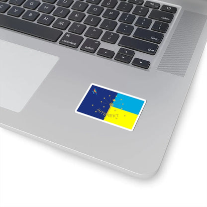 Flag of Lyceum Intellect Kyiv Ukraine (Ukraine) STICKER Vinyl Kiss-Cut Decal - The Sticker Space
