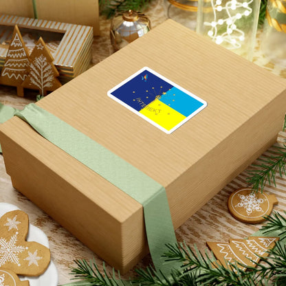 Flag of Lyceum Intellect Kyiv Ukraine (Ukraine) STICKER Vinyl Kiss-Cut Decal - The Sticker Space