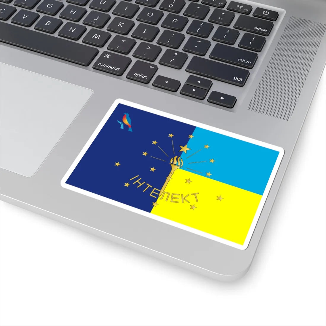 Flag of Lyceum Intellect Kyiv Ukraine (Ukraine) STICKER Vinyl Kiss-Cut Decal - The Sticker Space