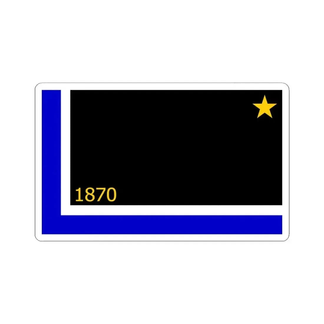 Flag of Lyle Minnesota (United States) STICKER Vinyl Kiss-Cut Decal 4 Inch White - The Sticker Space