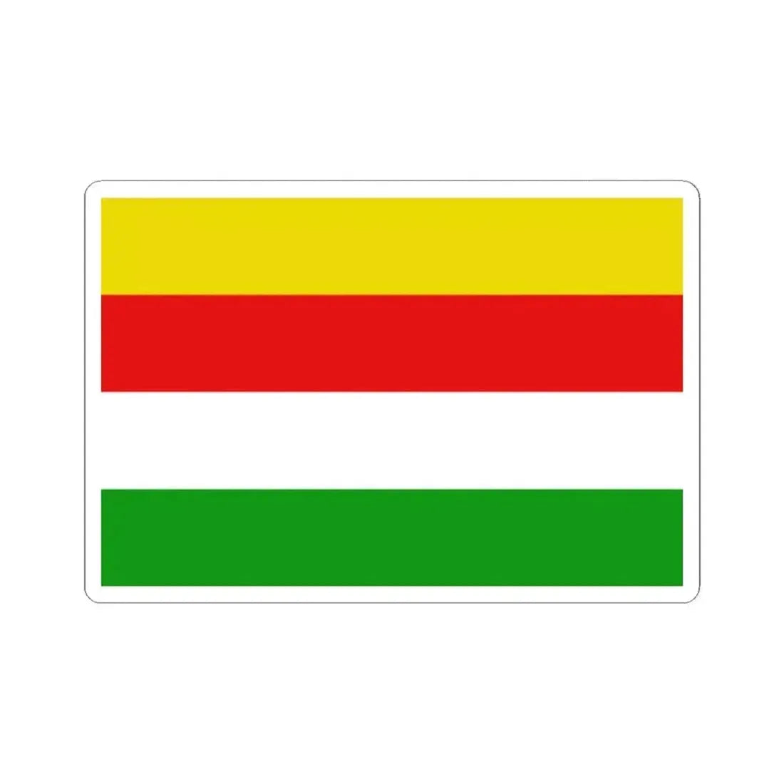 Flag of Maaseik (Belgium) STICKER Vinyl Kiss-Cut Decal 2 Inch White - The Sticker Space