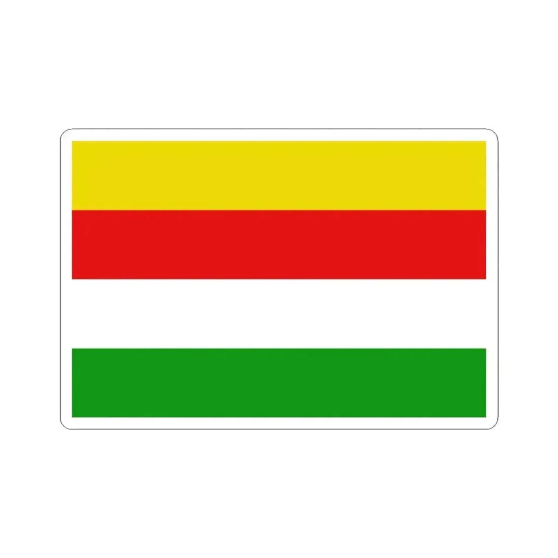 Flag of Maaseik (Belgium) STICKER Vinyl Kiss-Cut Decal 3 Inch White - The Sticker Space