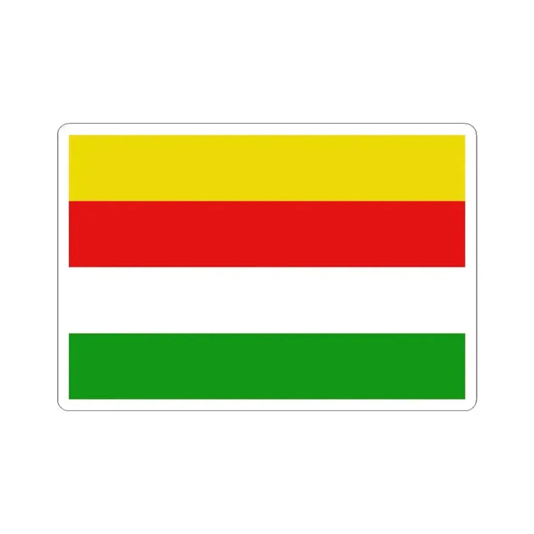 Flag of Maaseik (Belgium) STICKER Vinyl Kiss-Cut Decal 4 Inch White - The Sticker Space
