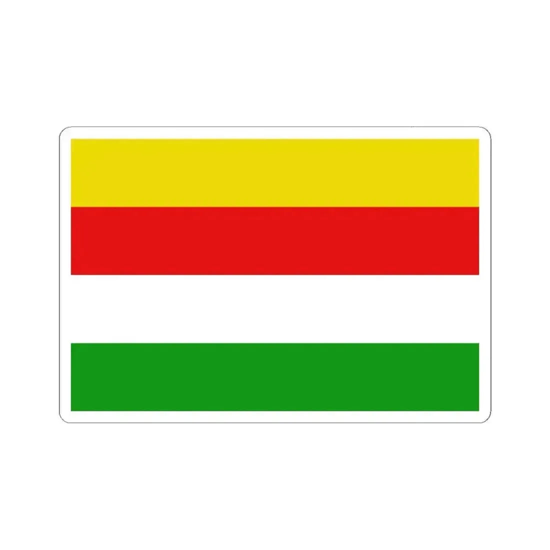 Flag of Maaseik (Belgium) STICKER Vinyl Kiss-Cut Decal 6 Inch White - The Sticker Space