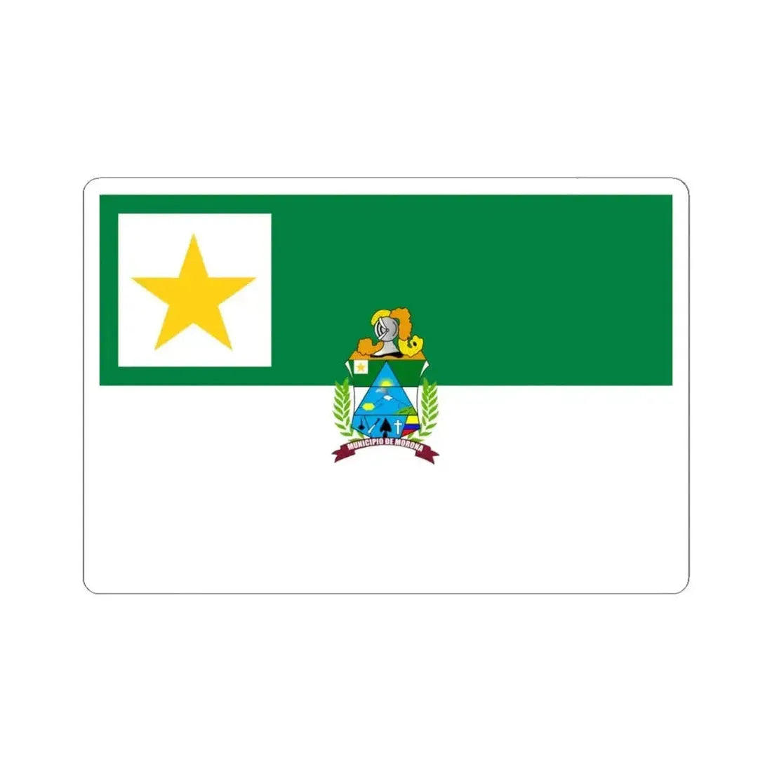 Flag of Macas Ecuador (Ecuador) STICKER Vinyl Kiss-Cut Decal 4 Inch White - The Sticker Space