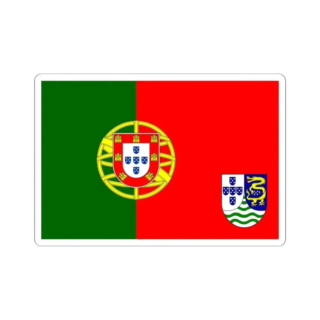 Flag of Macau 1965 proposal (China) STICKER Vinyl Kiss-Cut Decal 6 Inch White - The Sticker Space