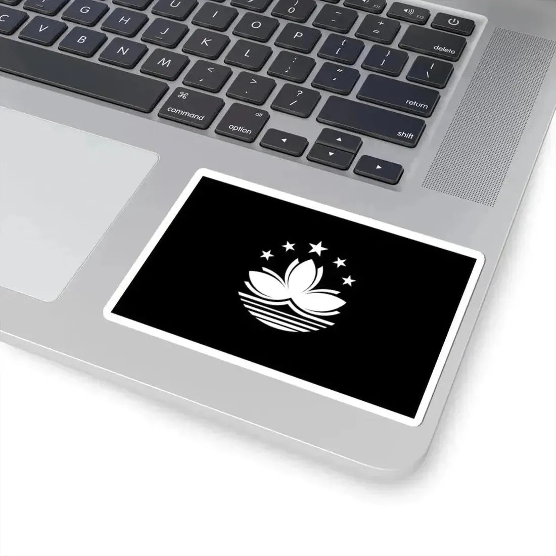 Flag of Macau black and white variant 1 (China) STICKER Vinyl Kiss-Cut Decal - The Sticker Space