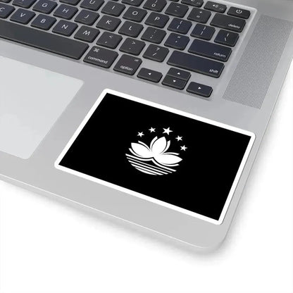 Flag of Macau black and white variant 1 (China) STICKER Vinyl Kiss-Cut Decal - The Sticker Space