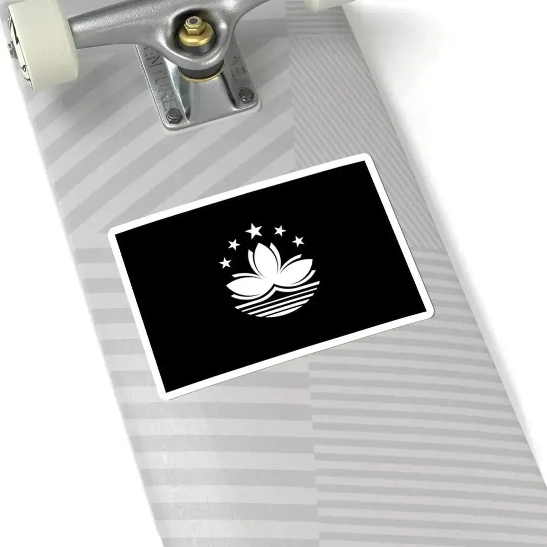 Flag of Macau black and white variant 1 (China) STICKER Vinyl Kiss-Cut Decal - The Sticker Space