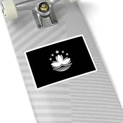 Flag of Macau black and white variant 1 (China) STICKER Vinyl Kiss-Cut Decal - The Sticker Space