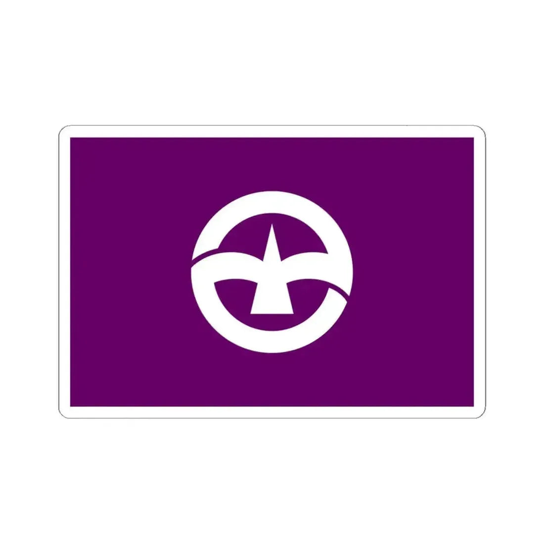 Flag of Machida Tokyo Japan - STICKER Vinyl Kiss-Cut Decal 6 Inch White - The Sticker Space