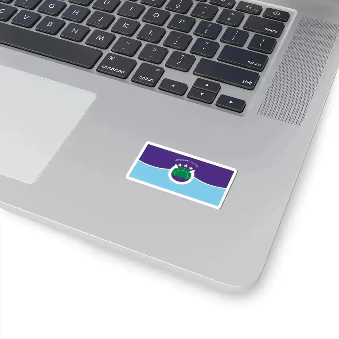 Flag of Mackinac Island Michigan (United States) STICKER Vinyl Kiss-Cut Decal - The Sticker Space