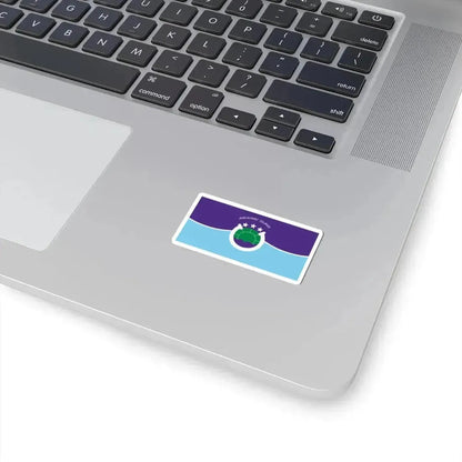 Flag of Mackinac Island Michigan (United States) STICKER Vinyl Kiss-Cut Decal - The Sticker Space