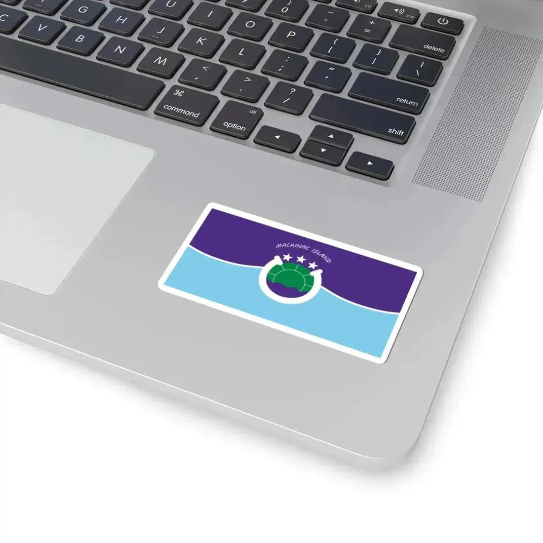 Flag of Mackinac Island Michigan (United States) STICKER Vinyl Kiss-Cut Decal - The Sticker Space