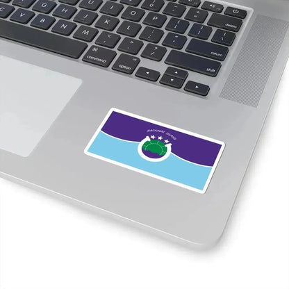 Flag of Mackinac Island Michigan (United States) STICKER Vinyl Kiss-Cut Decal - The Sticker Space