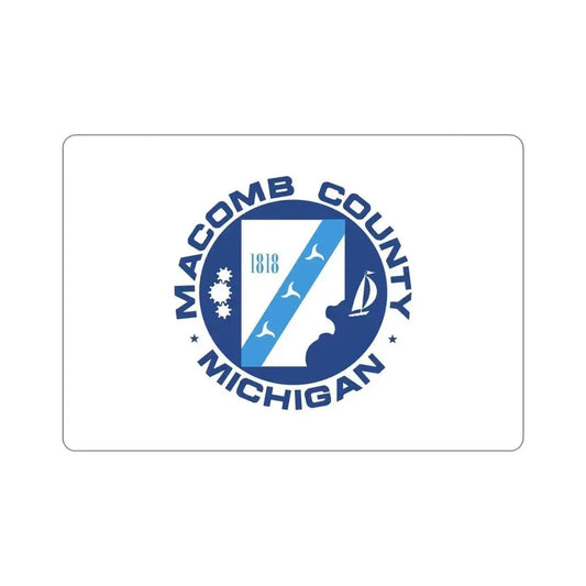 Flag of Macomb County Michigan STICKER Vinyl Die-Cut Decal 6 Inch - The Sticker Space