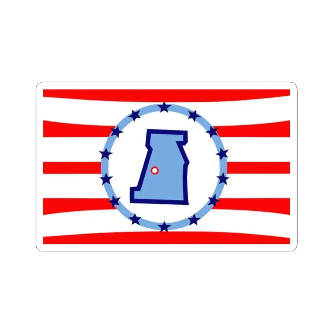 Flag of Madison County Ohio (United States) STICKER Vinyl Kiss-Cut Decal 2 Inch White - The Sticker Space