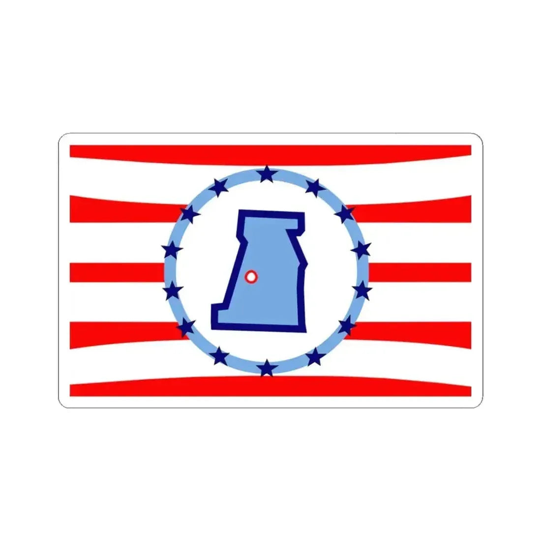 Flag of Madison County Ohio (United States) STICKER Vinyl Kiss-Cut Decal 3 Inch White - The Sticker Space