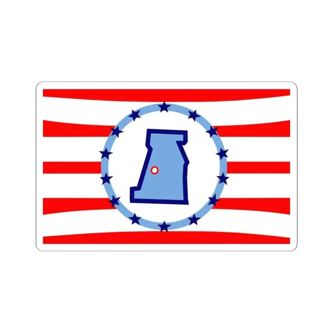 Flag of Madison County Ohio (United States) STICKER Vinyl Kiss-Cut Decal 4 Inch White - The Sticker Space