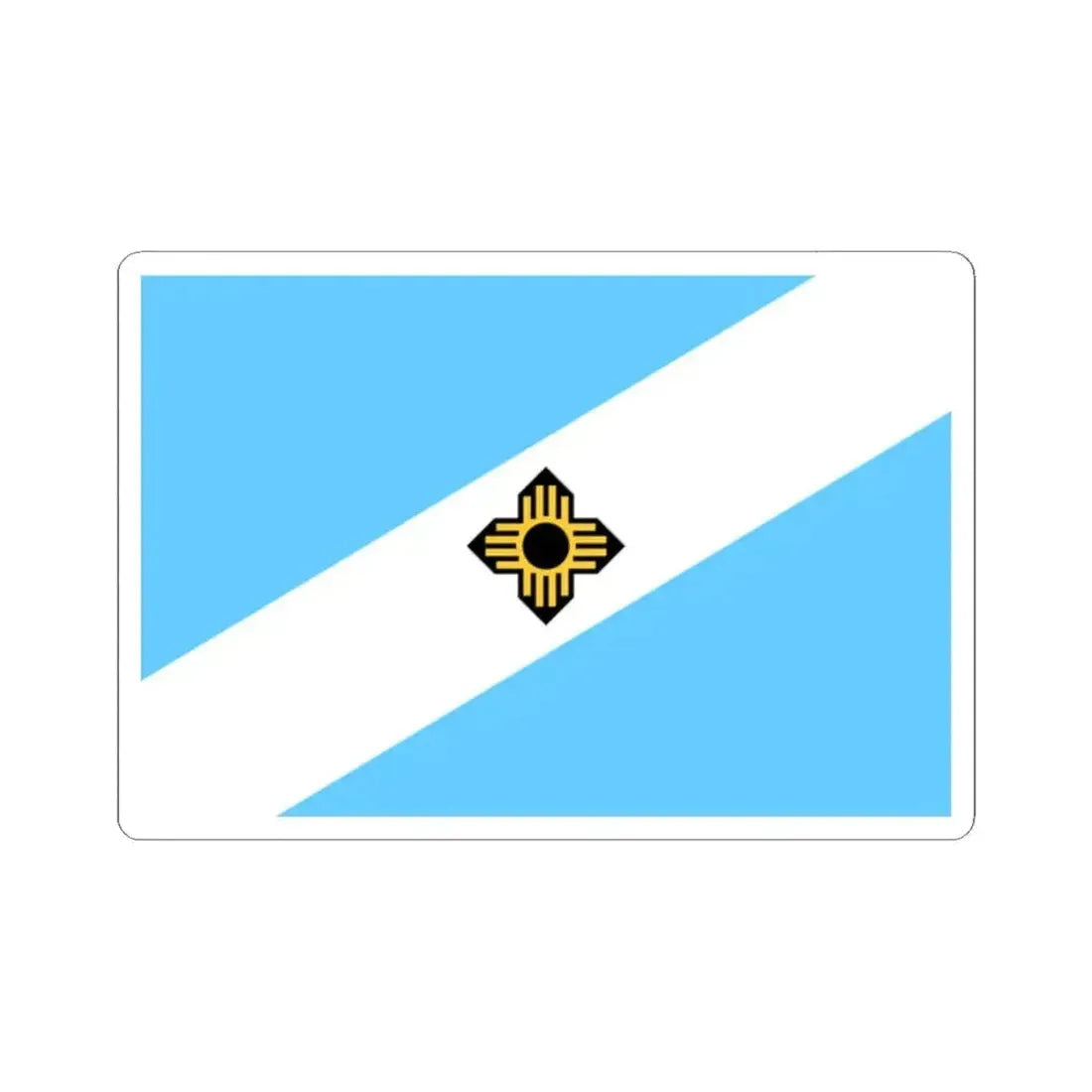 Flag of Madison Wisconsin 1962-2018 (United States) STICKER Vinyl Kiss-Cut Decal 2 Inch White - The Sticker Space