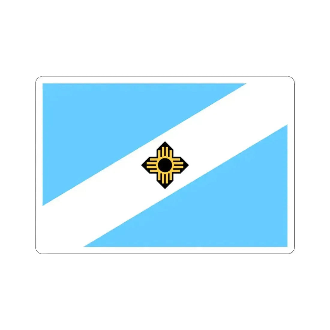 Flag of Madison Wisconsin 1962-2018 (United States) STICKER Vinyl Kiss-Cut Decal 3 Inch White - The Sticker Space