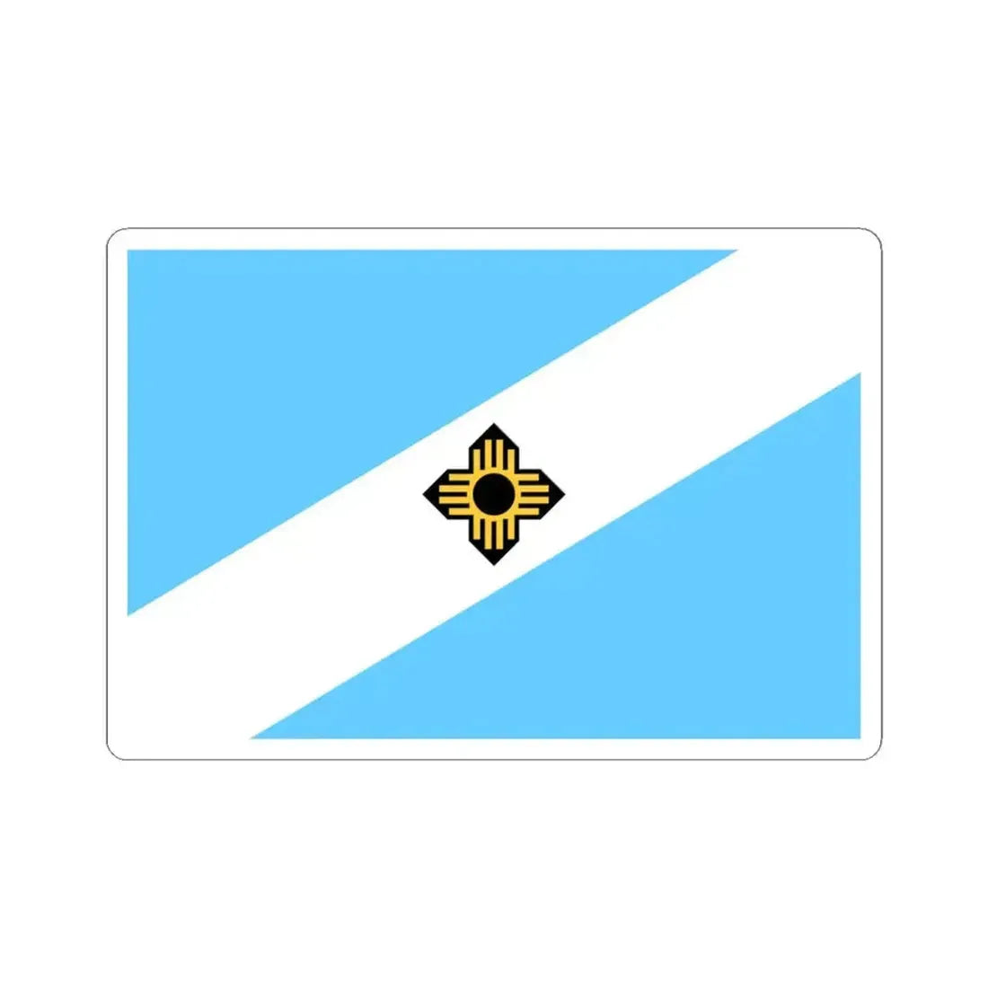 Flag of Madison Wisconsin 1962-2018 (United States) STICKER Vinyl Kiss-Cut Decal 4 Inch White - The Sticker Space