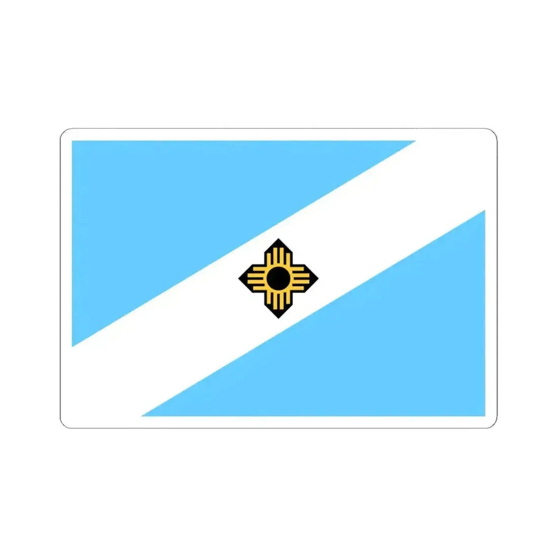 Flag of Madison Wisconsin 1962-2018 (United States) STICKER Vinyl Kiss-Cut Decal 6 Inch White - The Sticker Space