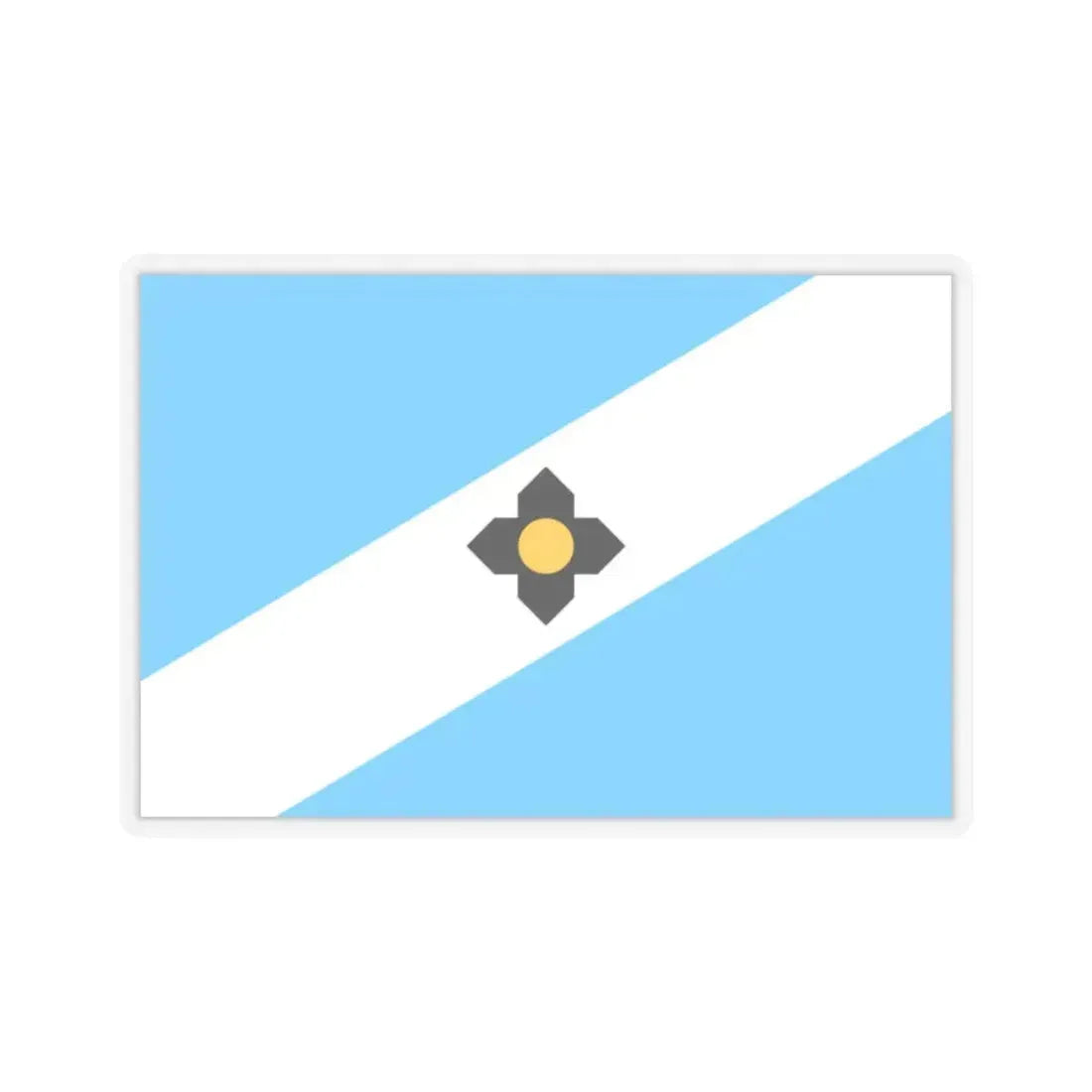 Flag of Madison, Wisconsin - STICKER Vinyl Kiss-Cut Decal 2 Inch Transparent - The Sticker Space