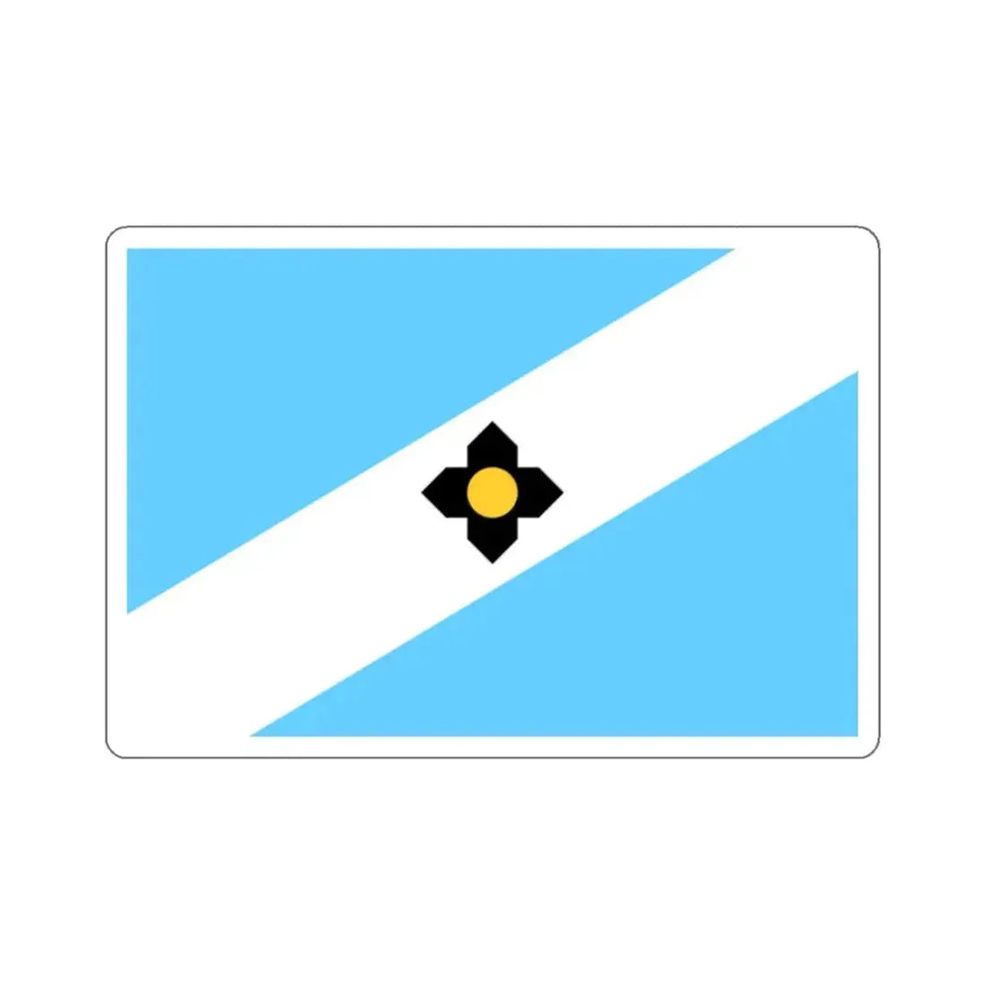Flag of Madison, Wisconsin - STICKER Vinyl Kiss-Cut Decal 2 Inch White - The Sticker Space