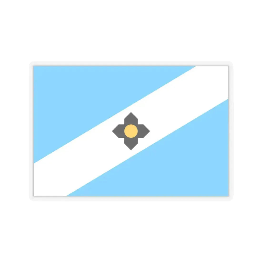 Flag of Madison, Wisconsin - STICKER Vinyl Kiss-Cut Decal 3 Inch Transparent - The Sticker Space