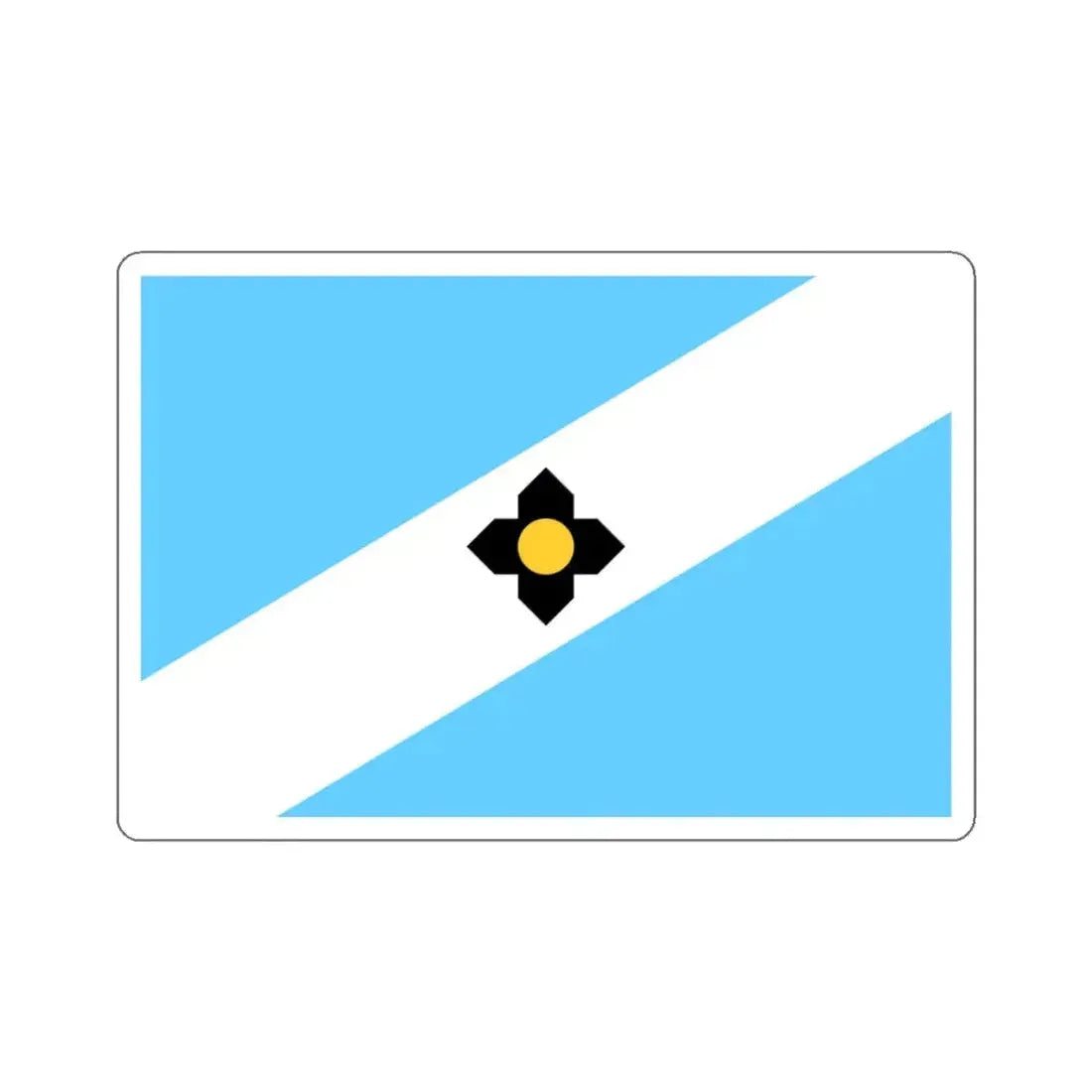 Flag of Madison, Wisconsin - STICKER Vinyl Kiss-Cut Decal 3 Inch White - The Sticker Space