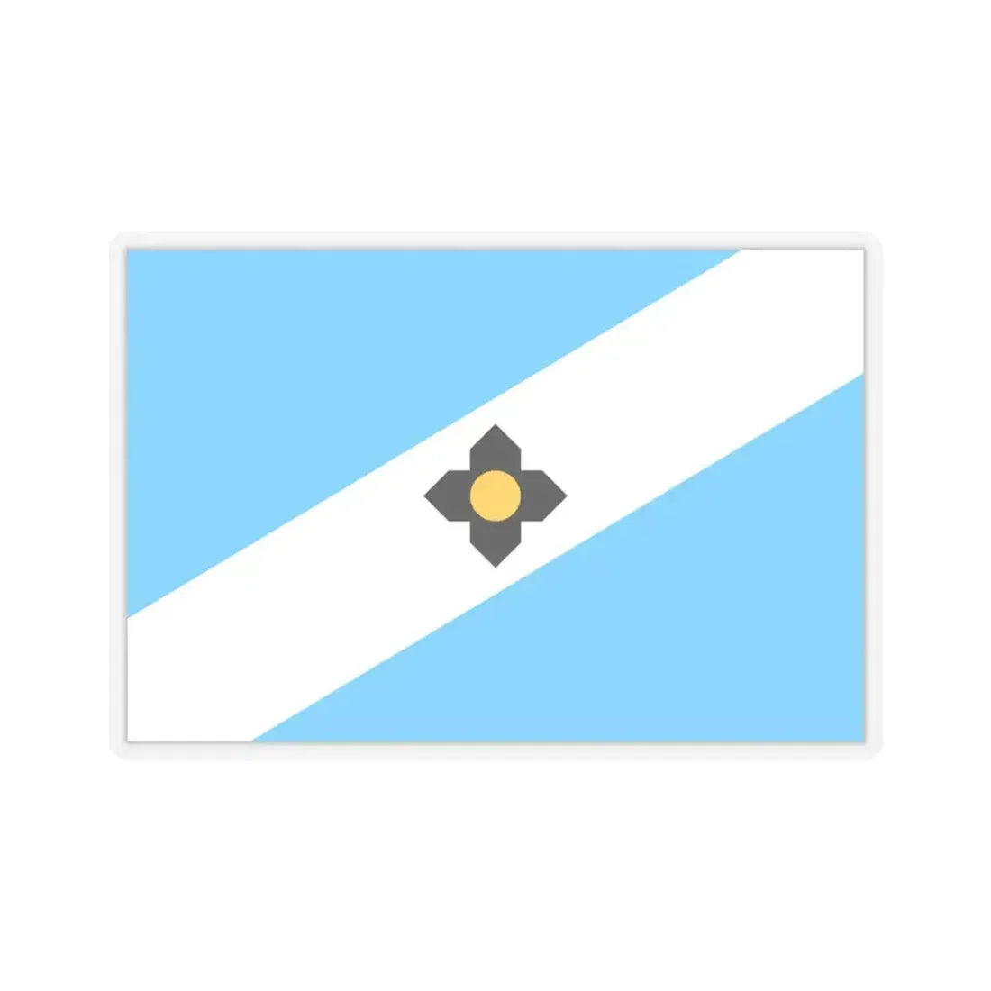 Flag of Madison, Wisconsin - STICKER Vinyl Kiss-Cut Decal 4 Inch Transparent - The Sticker Space