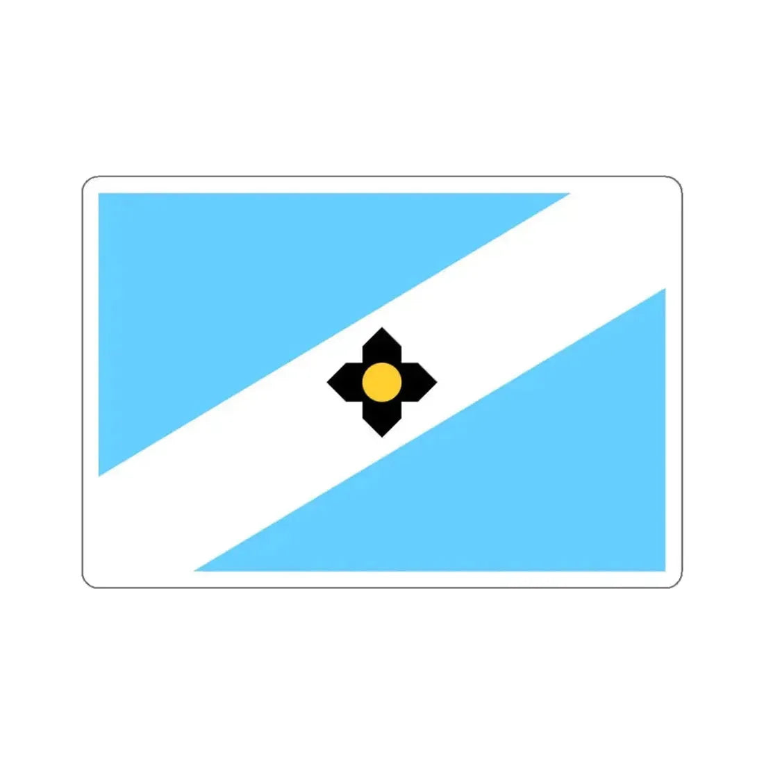 Flag of Madison, Wisconsin - STICKER Vinyl Kiss-Cut Decal 4 Inch White - The Sticker Space