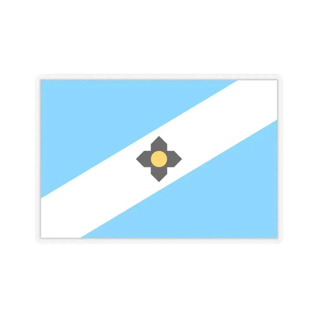 Flag of Madison, Wisconsin - STICKER Vinyl Kiss-Cut Decal 6 Inch Transparent - The Sticker Space