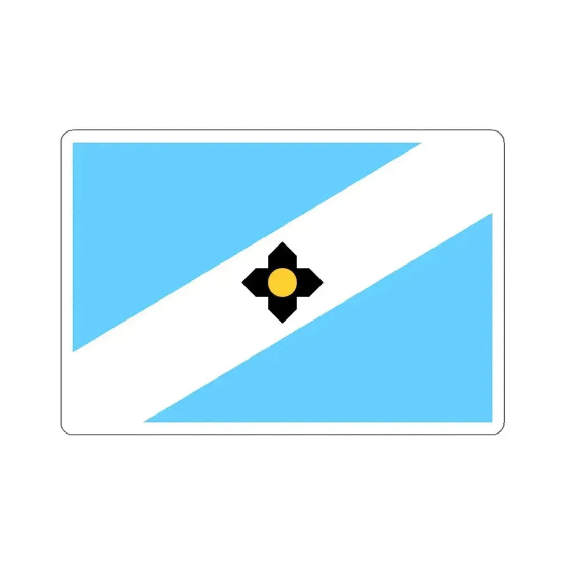 Flag of Madison, Wisconsin - STICKER Vinyl Kiss-Cut Decal 6 Inch White - The Sticker Space