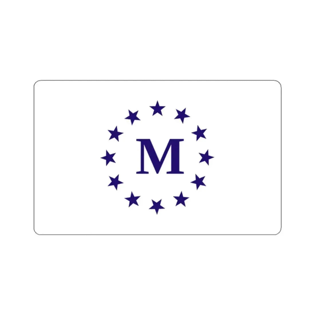Flag of Madrid, Iowa - STICKER Vinyl Kiss-Cut Decal 2 Inch White - The Sticker Space