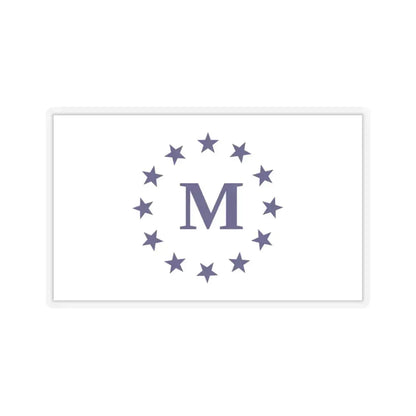 Flag of Madrid, Iowa - STICKER Vinyl Kiss-Cut Decal 3 Inch Transparent - The Sticker Space