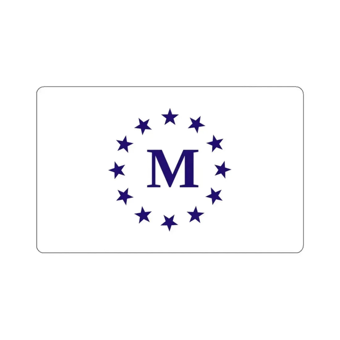Flag of Madrid, Iowa - STICKER Vinyl Kiss-Cut Decal 3 Inch White - The Sticker Space