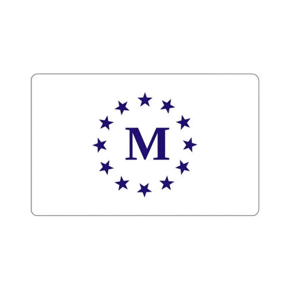 Flag of Madrid, Iowa - STICKER Vinyl Kiss-Cut Decal 3 Inch White - The Sticker Space
