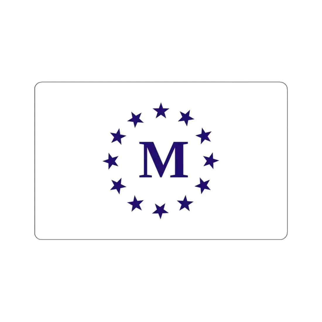 Flag of Madrid, Iowa - STICKER Vinyl Kiss-Cut Decal 4 Inch White - The Sticker Space