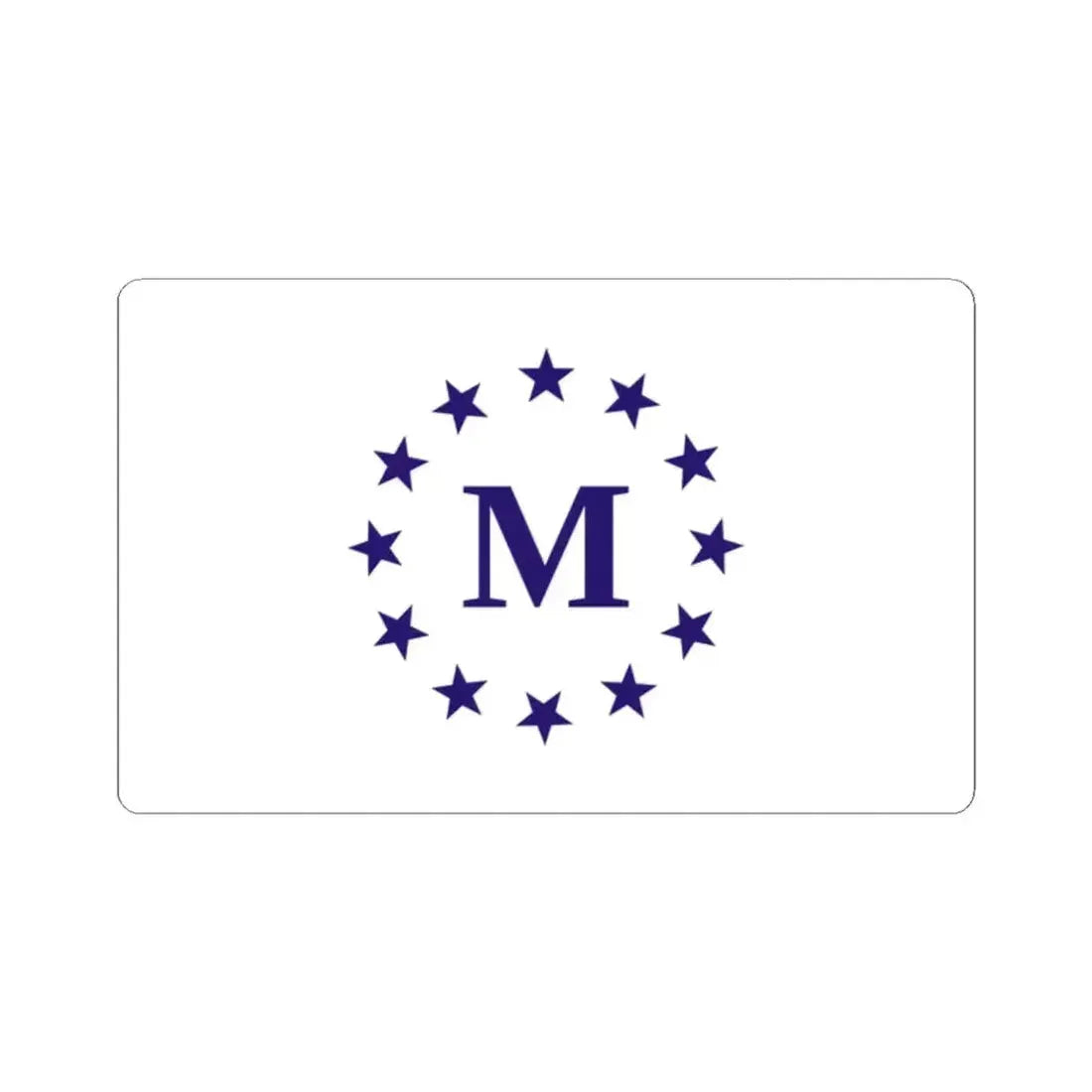 Flag of Madrid Iowa (United States) STICKER Vinyl Kiss-Cut Decal 2 Inch White - The Sticker Space