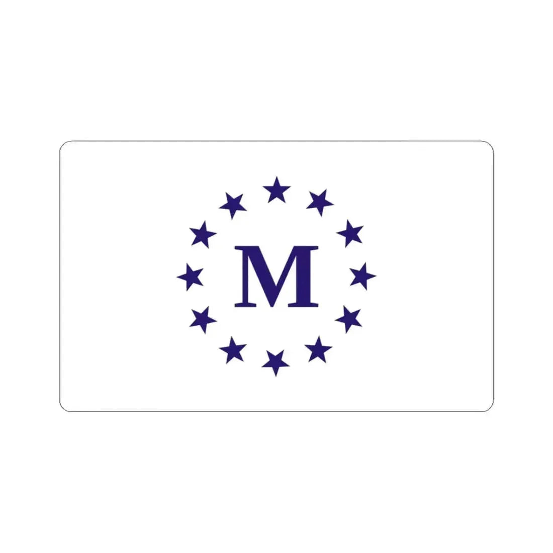 Flag of Madrid Iowa (United States) STICKER Vinyl Kiss-Cut Decal 3 Inch White - The Sticker Space