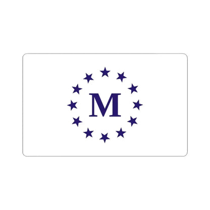 Flag of Madrid Iowa (United States) STICKER Vinyl Kiss-Cut Decal 3 Inch White - The Sticker Space